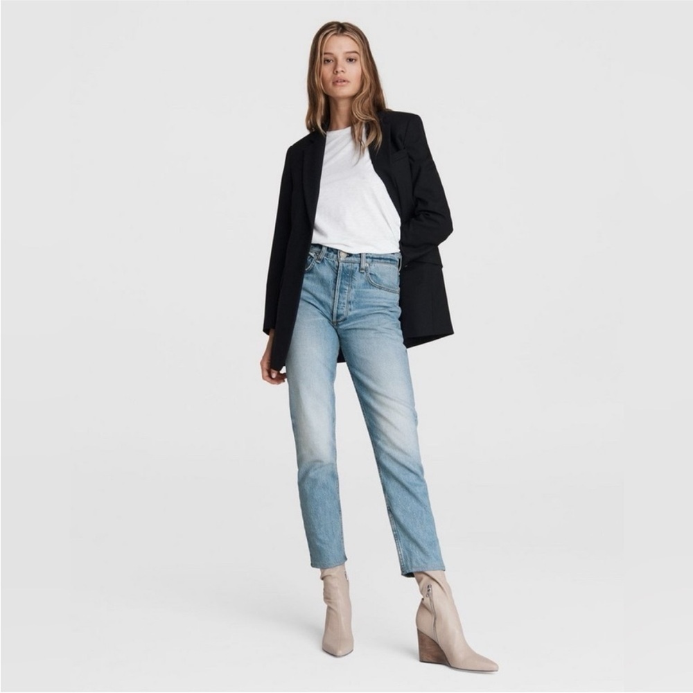 Rag & Bone Nina high rise ankle cigarette jeans in tulip sz 27